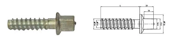 Square head screw spike Square head screw spike